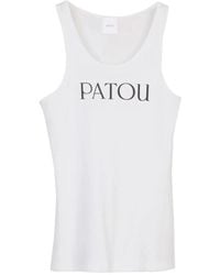 Patou - Tops ,Wit ,Katoen Iconische Tanktop - Lyst