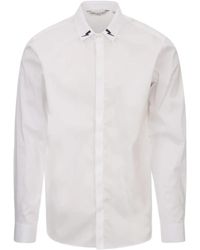 Neil Barrett - Slim fit langarmhemd mit bedrucktem logo - Lyst