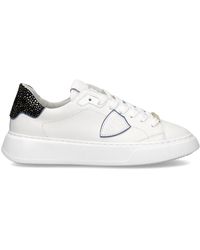 Philippe Model - Schoenen ,Wit ,Katoen Luipaardprint Lage Top Sneakers - Lyst