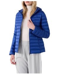 J.O.T.T - Jassen ,Blauw ,Leer Cloe Hooded Down Jacket - Lyst