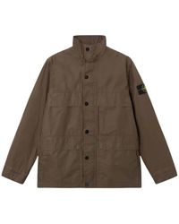 Stone Island - Field Waxed Pigment Cotton Tela Jacket - Lyst