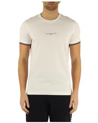 Tommy Hilfiger - Slim fit baumwoll t-shirt mit logo - Lyst