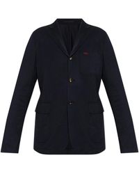 DSquared² - Jassen ,Blauw ,Katoen Single-Vent Blazer - Lyst
