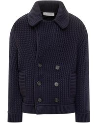 Lanvin - Oversized Wollen Pea Coat - Lyst