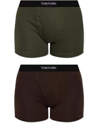 Tom Ford - Katoenen Boxer Briefs Tweekleurig Met Logo - Lyst