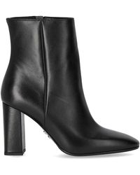 Sergio Levantesi - Schwarzer Lackleder Stiefelette Mit Absatz - Lyst