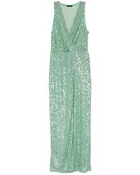 Hanita - Abito Lungo Menta Paillettes - Lyst