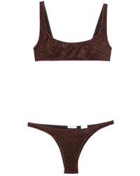 Oséree - Badmode ,Bruin ,Tweed Lumière Bikini - Lyst