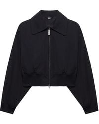 Gcds - Jassen ,Zwart ,Nylon Lounge Logo Nylon Crop Bomber - Lyst