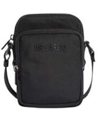 DSquared² - Tassen ,Zwart ,Leer Urban Crossbody Tas - Lyst