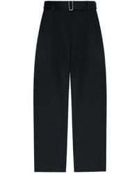 Studio Nicholson - Wide Leg Broek Met Riem - Lyst