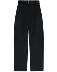 Studio Nicholson - Wide Leg Broek Met Riem - Lyst