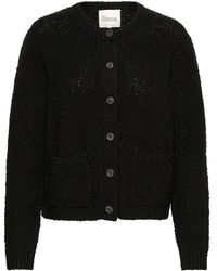 My Essential Wardrobe - Zwarte Gebreide Vest Met Knopen - Lyst