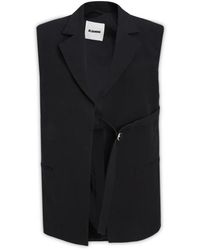 Jil Sander - Jassen ,Zwart ,Vests - Lyst