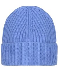 Moorer - Accessoires ,Blauw ,Kasjmier Gebreide Muts - Lyst