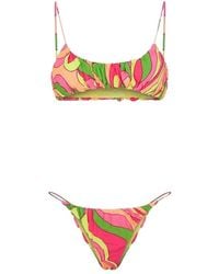 ME FUI - Badmode ,Veelkleurig ,Fuchsia Sea Bikini Top En Bodem - Lyst