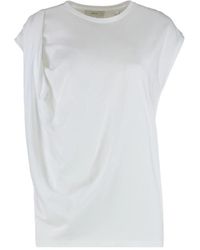 Vince - Tops ,Wit ,Katoen Pima Katoenmix Soepelvallend Relaxed Top - Lyst