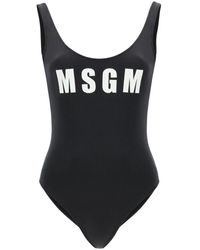 MSGM - Swimsuit with logo - Lyst