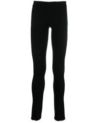 Barrow - Broeken ,Zwart ,Polyester Zwarte Geribbelde Skinny Fit Broek - Lyst