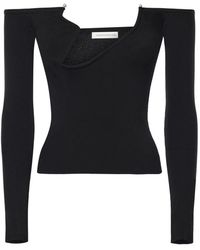 Christopher Esber - Odessa Arced Gebreide Top Met Lange Mouwen - Lyst