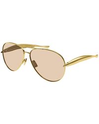 Bottega Veneta - Bruine Zonnebril Stijlvolle Accessoires - Lyst