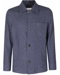 Seventy - Jassen ,Blauw ,Wol Faded Wool Shirt Jacket - Lyst