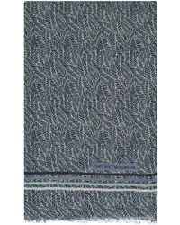 Emporio Armani - Stilvolles bedrucktes tuch mit fransigen kanten - Lyst
