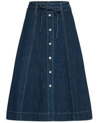 B.Young - Rokken ,Blauw ,Denim Bylukan Rok - Lyst