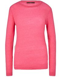 Windsor. - Truien & Vesten ,Roze ,Wol Wool-Stretch Shirt Met Ronde Hals - Lyst