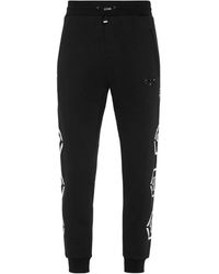 Philipp Plein - Broeken ,Zwart ,Katoen Joggingbroek Hexagon - Lyst