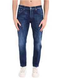 Dondup - Jeans ,Blauw ,Katoen Slim-Fit Jeans - Lyst