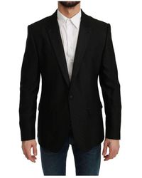 Dolce & Gabbana - Schwarz Slim Fit Manteljacke MARTINI Blazer - Lyst