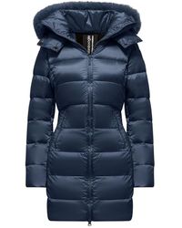 Bomboogie - Felgekleurde Nylon Donsjas Met Bontrand - Lyst