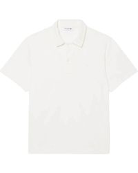Lacoste - Tops ,Wit ,Katoen Paris Classic Fit Geborduurd Poloshirt - Lyst