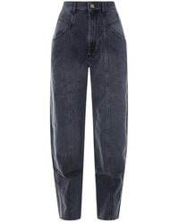 Isabel Marant - Baumwollhose mit logo patch - Lyst