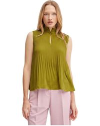 Liu Jo - Overhemden ,Groen ,Polyester Georgette Top - Lyst