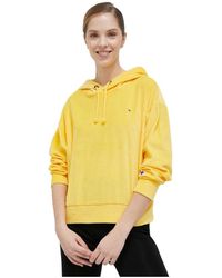 Champion - Hoodies & Sweatvesten ,Geel ,Katoen Hooded Sweatshirt - Lyst