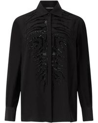 Roberto Cavalli - Tiger Skin Pailletten Zijden Overhemd - Lyst
