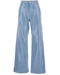 FEDERICA TOSI - Pailletten blaue jeans für frauen - Lyst