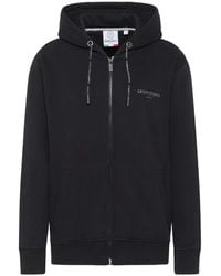 carlo colucci - Hoodies & Sweatvesten ,Zwart ,Katoen Hoody Jacket Basic Line - Lyst