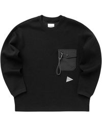 and wander - Minimalistischer schwarzer pullover - Lyst