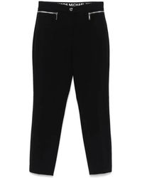 Michael Kors - Broeken ,Zwart ,Nylon Stretch Crepe Broek - Lyst