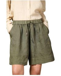 Mason's - Pantalones cortos bermuda chino de lino verde - Lyst
