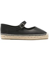 Castañer - Schwarze Flache Schuhe Mit Schnallenverschluss - Lyst