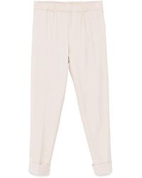 D.exterior - Broeken ,Polyester Elastische Taille Manchet Broek - Lyst