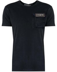 Iceberg - Klassisches rundhals t-shirt - Lyst