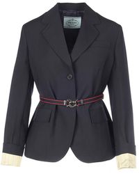 Prada Long Jkt - Blauw