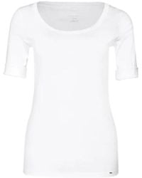 Marc Cain - Tops ,Wit ,Katoen Hoogwaardig Basic-Shirt - Lyst