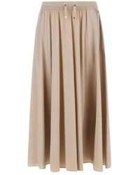 Herno - Rokken ,Nylon Nylon Stretch Lange Rok Met Trekkoord - Lyst