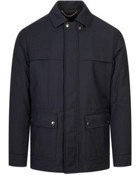 Canali - Jas Met Verborgen Sluiting - Lyst